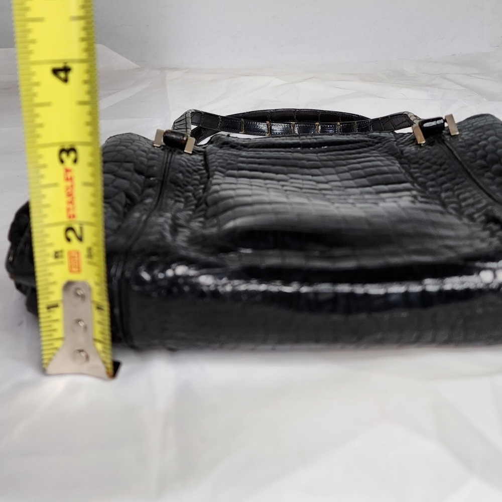AUTHENTIC GUCCI SUPER RARE 1950s RESTORATION PIECE BLACK CROCODILE - Picture 15 of 16